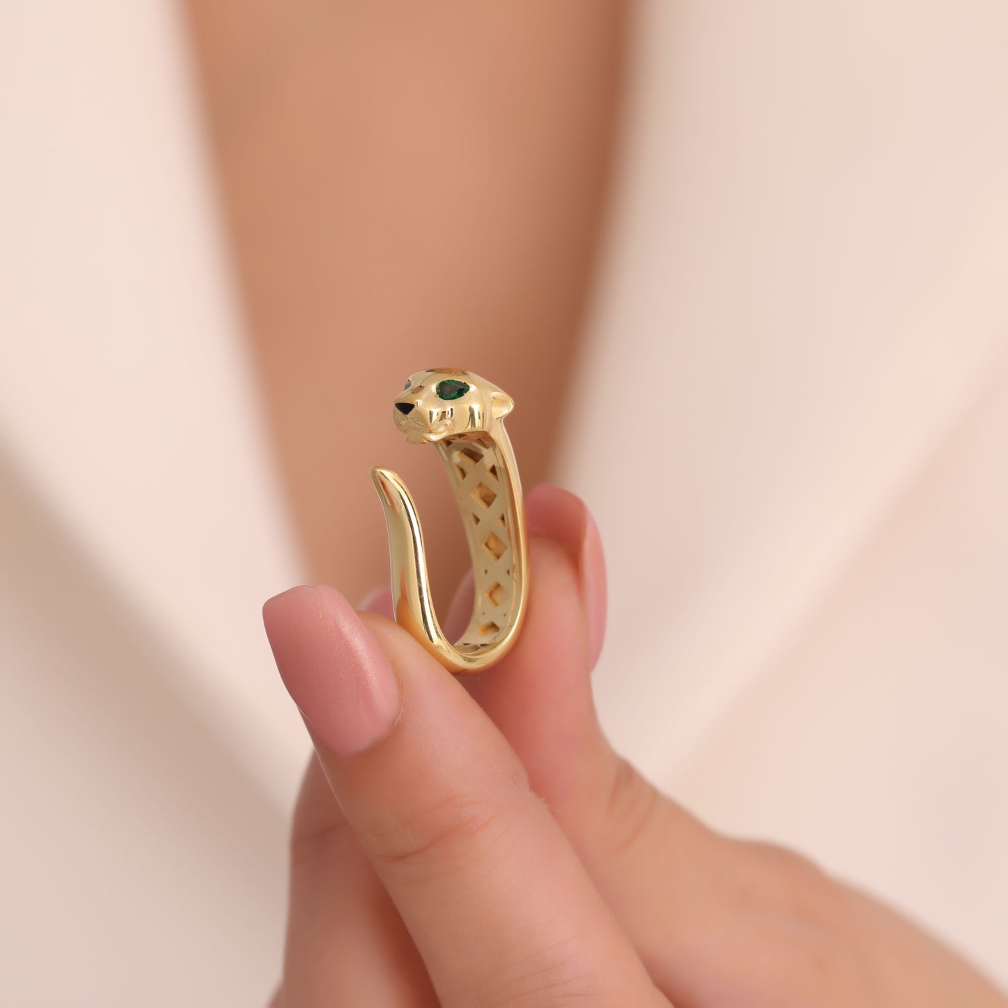 Yellow Gold Plated Felino Earrings