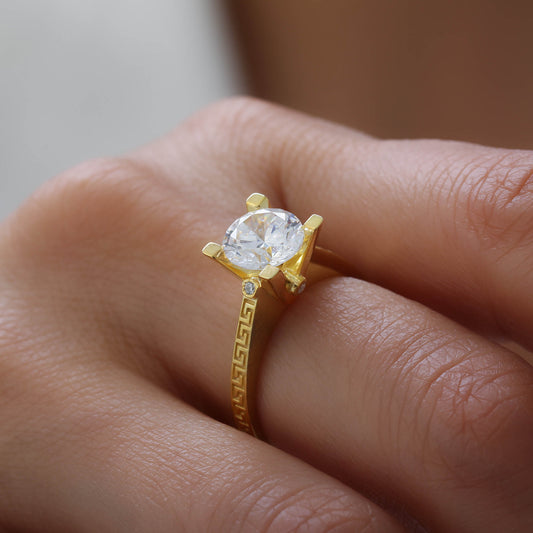 Grandezza Lab-Grown Solitaire Women's Ring