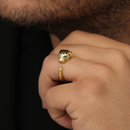 Yellow Gold Plated Felino Ring