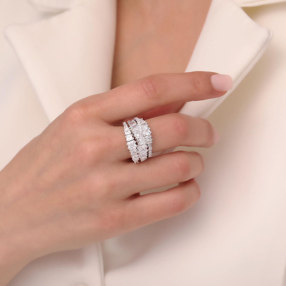 Grandezza Criss-Cross Statement Ring — product view by Seneca Jewelry