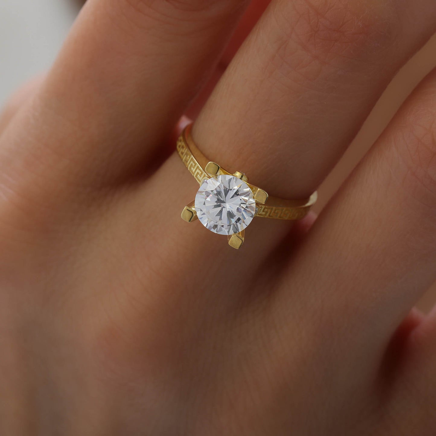 Grandezza Lab-Grown Solitaire Women's Ring