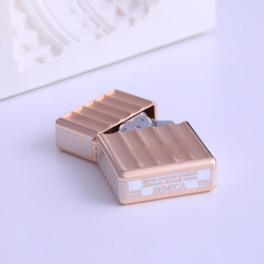 Eterna Rose Gold-Plated Silver Cigar Lighter — product view by Seneca Jewelry