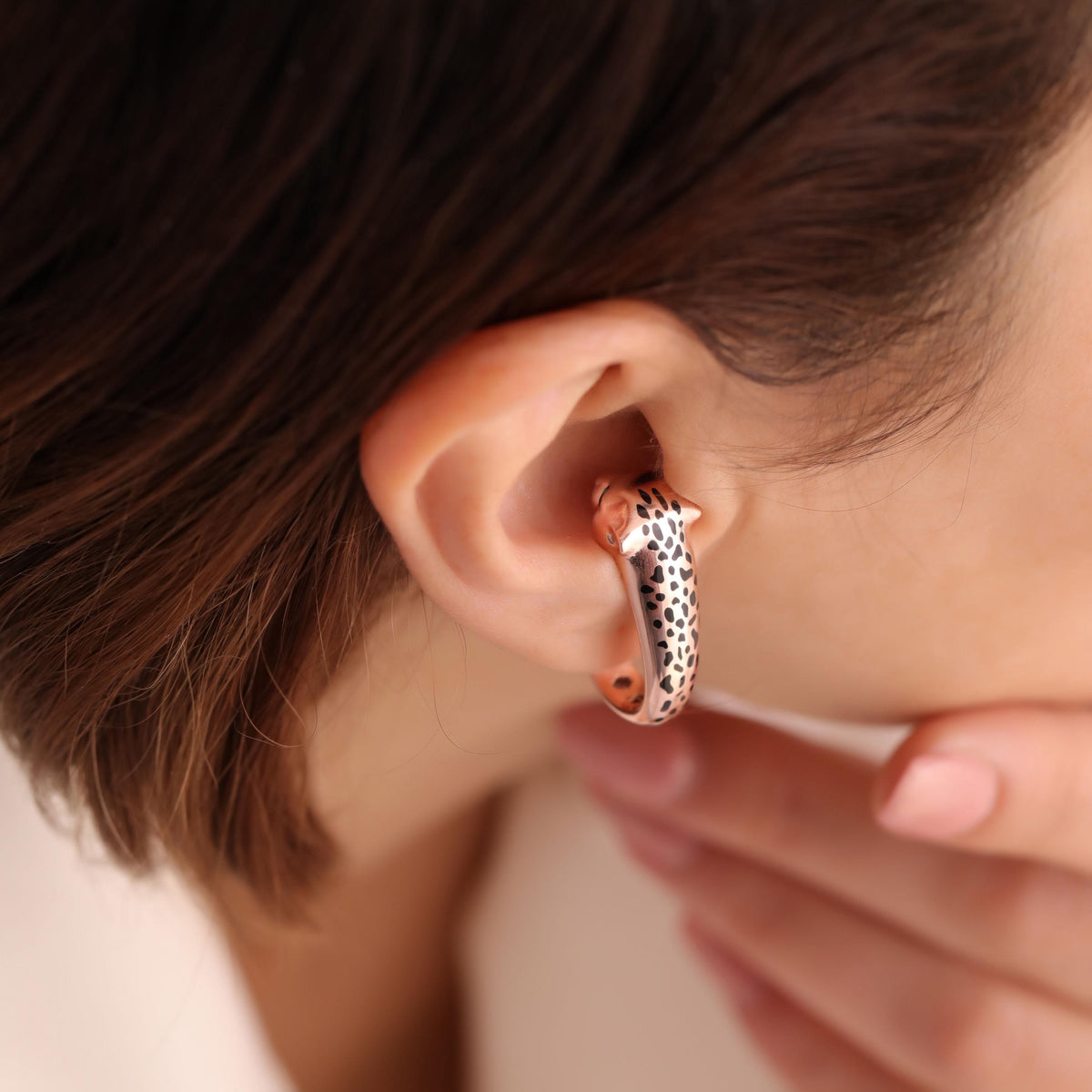 Felino Rose Gold Panther Wrap Ring — detail view 3 by Seneca Jewelry